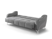 Rolex Convertible Loveseat in Grey - 200-ST-ROL-VELVET405-2