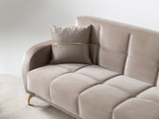 Rolex Convertible Sofa in Grey - 200-ST-ROL-VELVET405-3