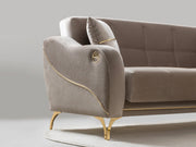 Rolex Convertible Sofa in Grey - 200-ST-ROL-VELVET405-3