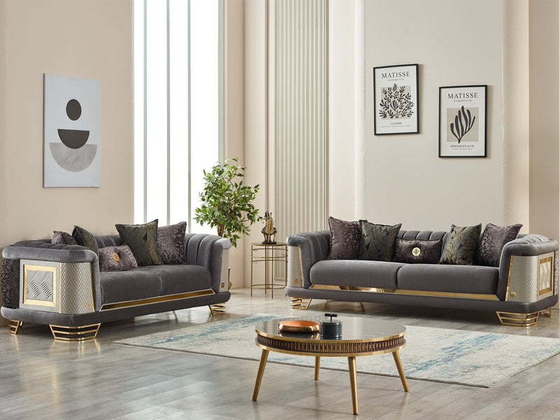 Romances 80" Wide Square Arm Loveseat - Loveseat