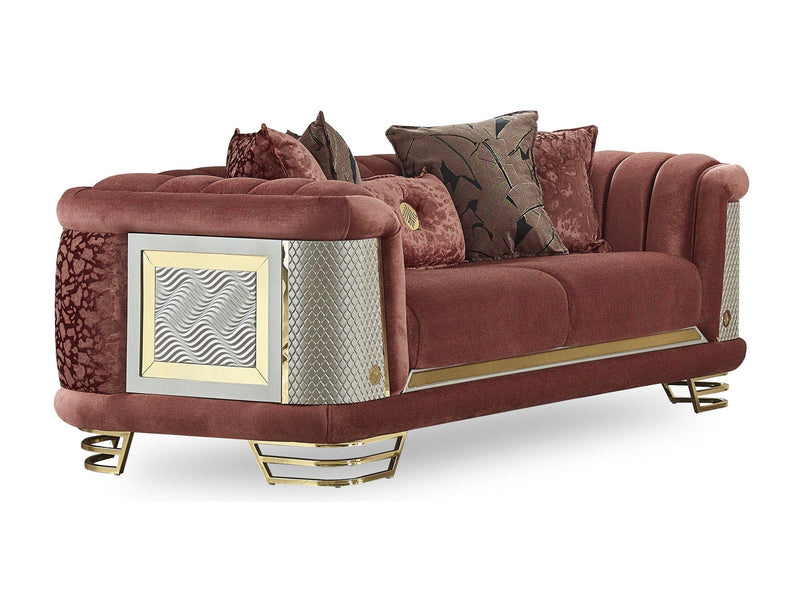 Romances 80" Wide Square Arm Loveseat - Loveseat
