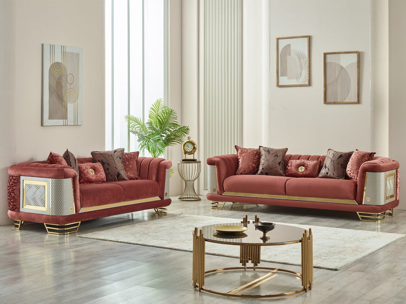 Romances 80" Wide Square Arm Loveseat - Loveseat