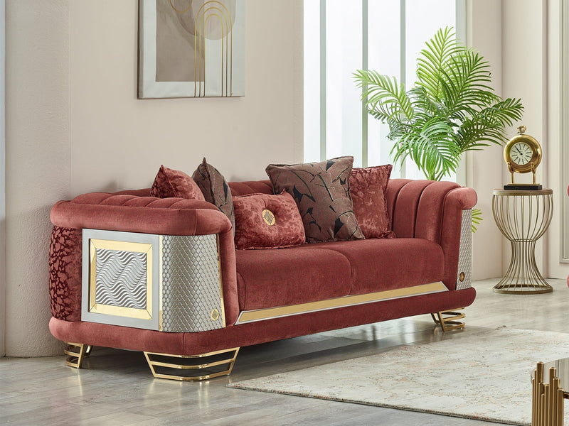 Romances 80" Wide Square Arm Loveseat - Loveseat
