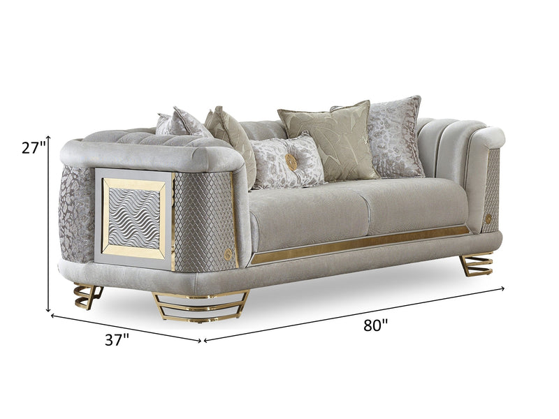 Romances 80" Wide Square Arm Loveseat - Loveseat