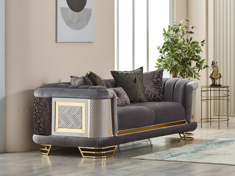 Romances 80" Wide Square Arm Loveseat - Loveseat
