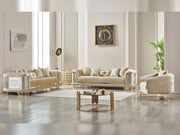 Romans 3-pieces (Sofa & Loveseat & Chair) Livingroom Set Beige in Beige - 101-ROM-NSIE30-321