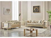 Romans 3-pieces (Sofa & Loveseat & Chair) Livingroom Set Beige in Beige - 101-ROM-NSIE30-321