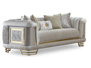 Romans 3-pieces (Sofa & Loveseat & Chair) Livingroom Set Cream in Cream - 101-ROM-NSIE20-321