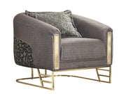 Romans 3-pieces (Sofa & Loveseat & Chair) Livingroom Set Grey in Grey - 101-ROM-NSIE680-321