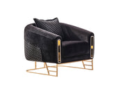 Romans Chair Black in Black - 101-ROM-LV900-B