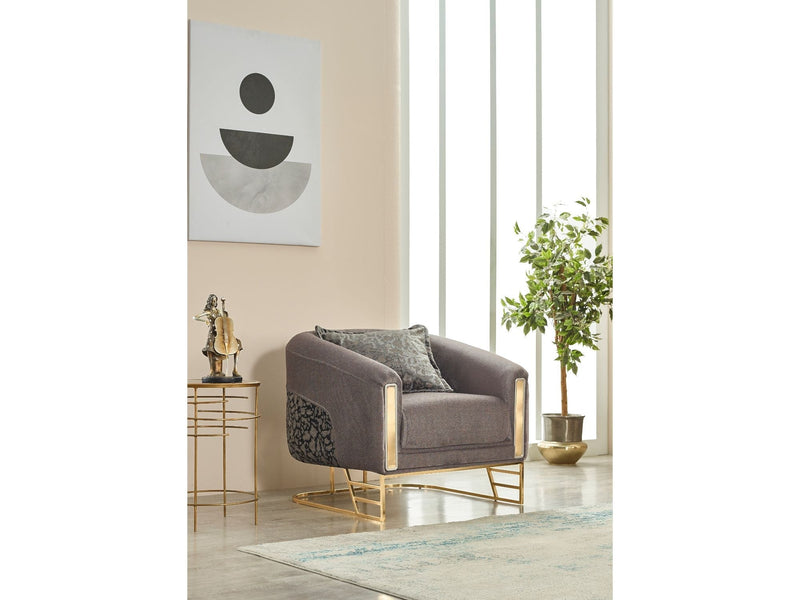 Romans Chair Grey in Grey - 101-ROM-NSIE680-B