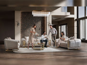 Romeo 3-pieces (Sofa & Loveseat & Chair) Livingroom Set in Beige - 200-ST-ROM-HENRY07-321