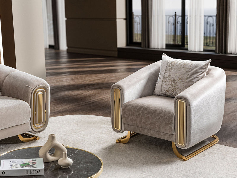 Romeo Chair in Beige - 200-ST-ROM-HENRY07-B