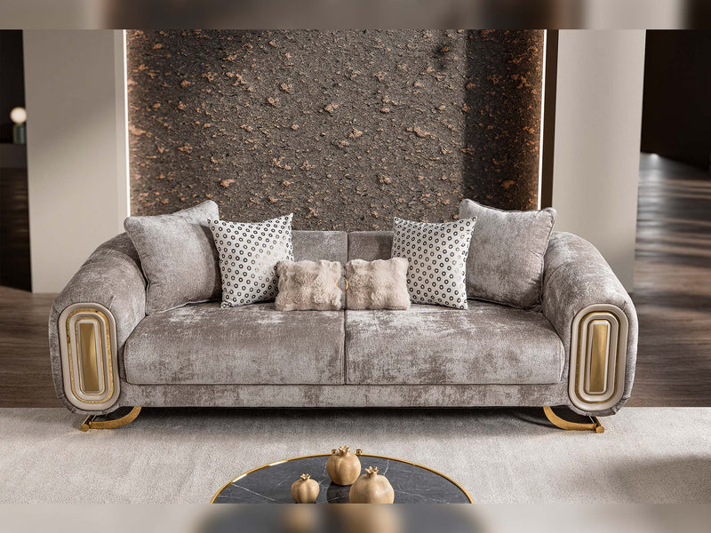 Romeo Stationary Loveseat in Beige - 200-ST-ROM-HENRY07-2