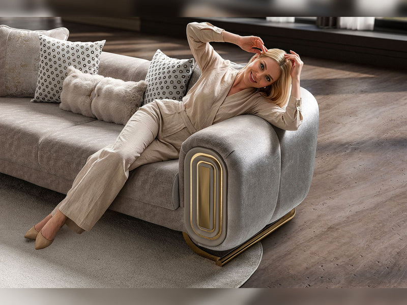 Romeo Stationary Loveseat in Cream - 200-ST-ROM-KENZO20-2