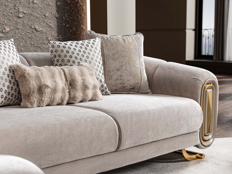 Romeo Stationary Loveseat in Cream - 200-ST-ROM-KENZO20-2