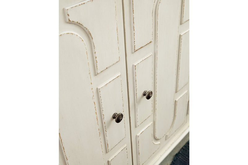 Roranville Antique White Accent Cabinet - Lara FurnitureCabinet