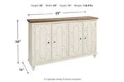 Roranville Antique White Accent Cabinet - Lara FurnitureCabinet