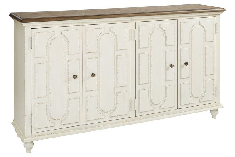 Roranville Antique White Accent Cabinet - Lara FurnitureCabinet