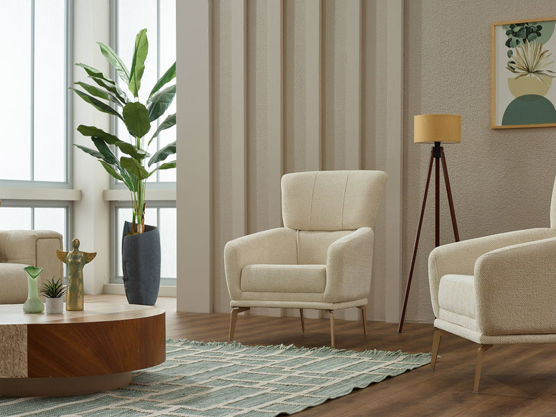 Rose Chair in Beige - 200-SIM-ROS-CALVE02-B