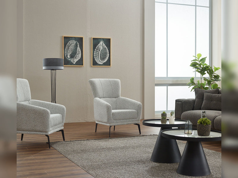 Rose Chair in Light Grey - 200-SIM-ROS-CALVE16-B