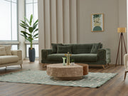 Rose Convertible Loveseat in Green - 200-SIM-ROS-CALVE14-2