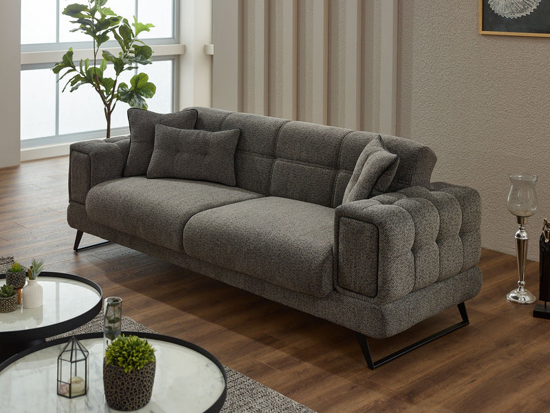 Rose Convertible Loveseat in Light Grey - 200-SIM-ROS-CALVE16-2