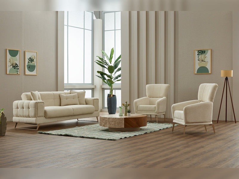 Rose Convertible Sofa in Beige - 200-SIM-ROS-CALVE02-3