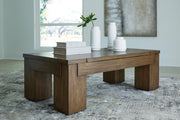 Rosswain Warm Brown Lift-Top Coffee Table - T763-9