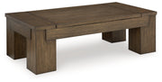 Rosswain Warm Brown Lift-Top Coffee Table - T763-9
