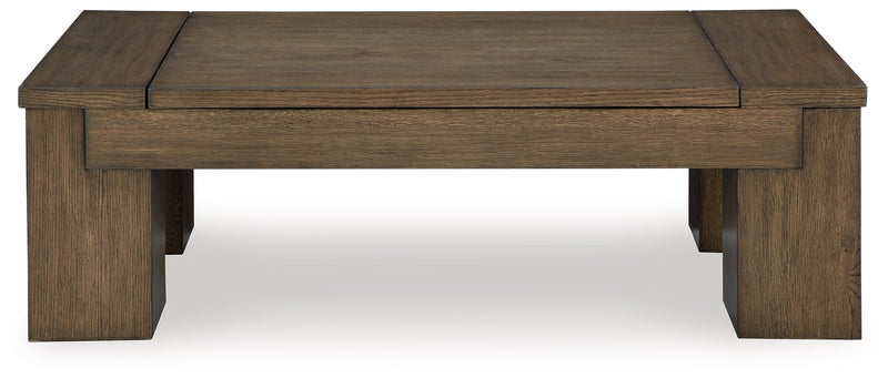 Rosswain Warm Brown Lift-Top Coffee Table - T763-9