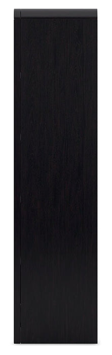 Rowanbeck Black 72" Bookcase - H821-17