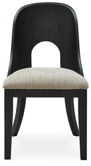 Rowanbeck Black Dining Chair (Set of 2) - D821-01X2
