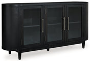 Rowanbeck Dining Table and 4 Chairs with Storage in Black from Ashley - Lara Furniture