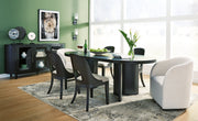 Rowanbeck Dining Table and 6 Chairs in Black - Lara FurnitureDining Room Set