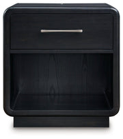 Rowanbeck Gray/Black Upholstered Panel Bedroom Set - Gate FurnitureBedroom Set