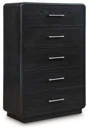 Rowanbeck Gray/Black Upholstered Panel Bedroom Set - Gate FurnitureBedroom Set