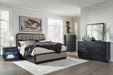 Rowanbeck Gray/Black Upholstered Panel Bedroom Set - Gate FurnitureBedroom Set