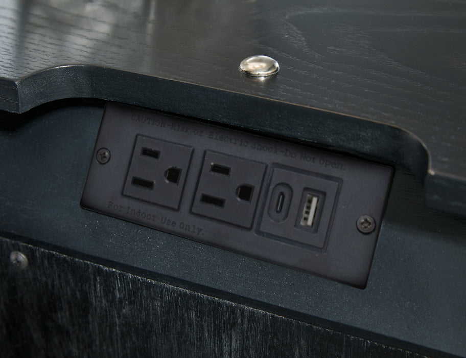 Rowanbeck Gray/Black Upholstered Panel Bedroom Set - Gate FurnitureBedroom Set