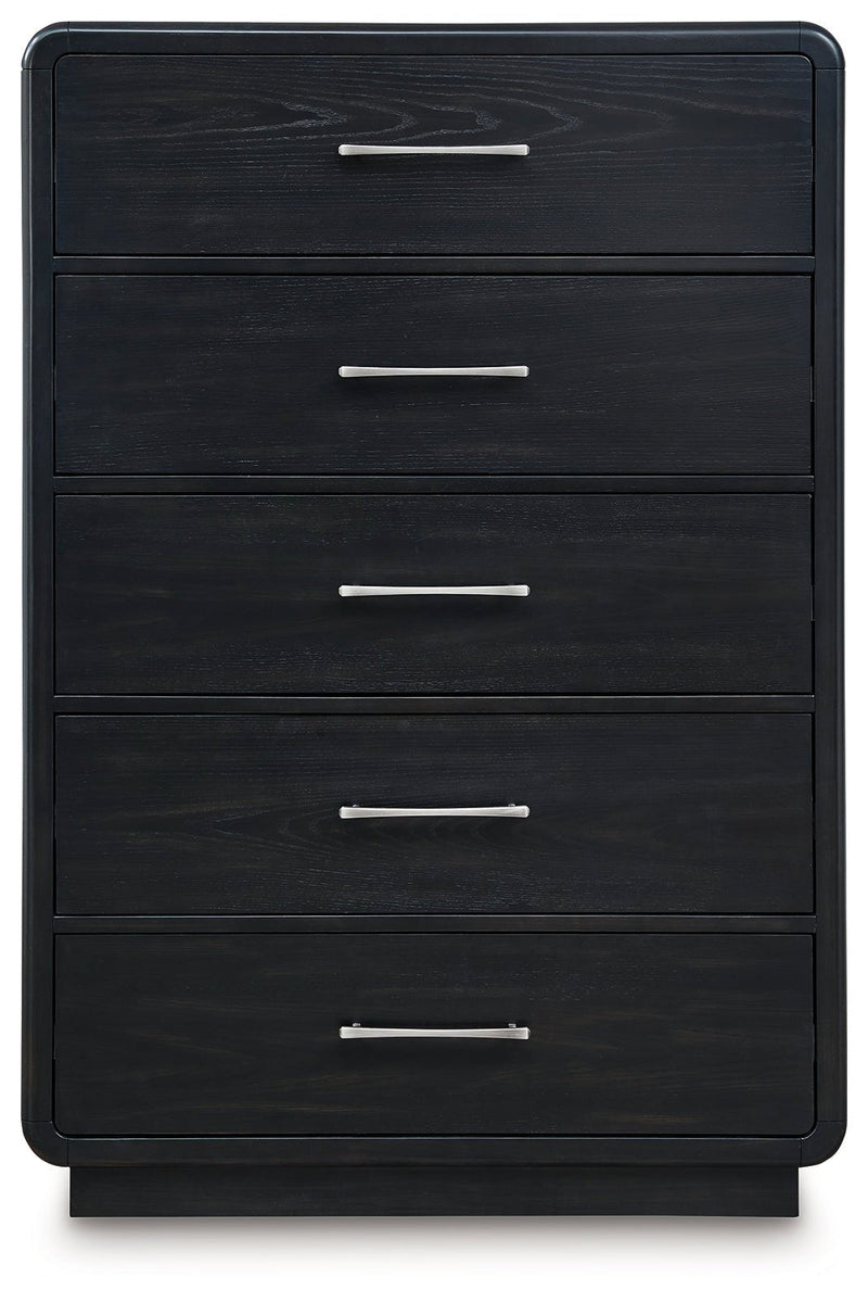 Rowanbeck Gray/Black Upholstered Panel Bedroom Set - Gate FurnitureBedroom Set