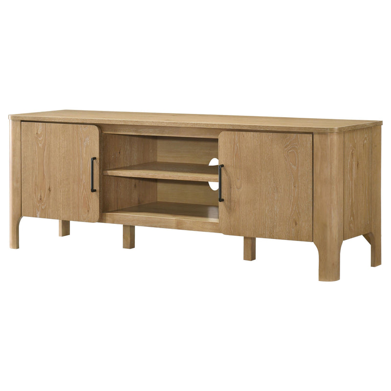 Rowe 65-inch 2-door Wood TV Stand Media Console Light Oak - 701652