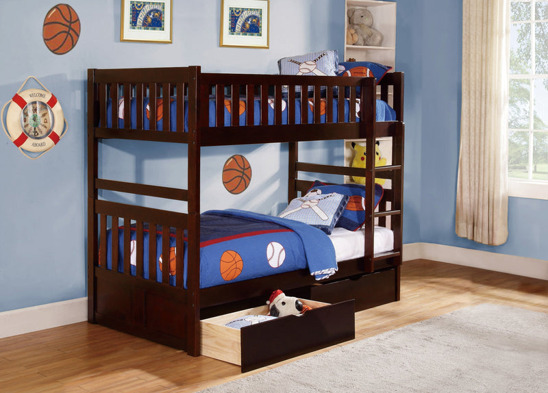 Rowe Cherry Twin/Twin Bunk Bed - Lara FurnitureBunk Bed