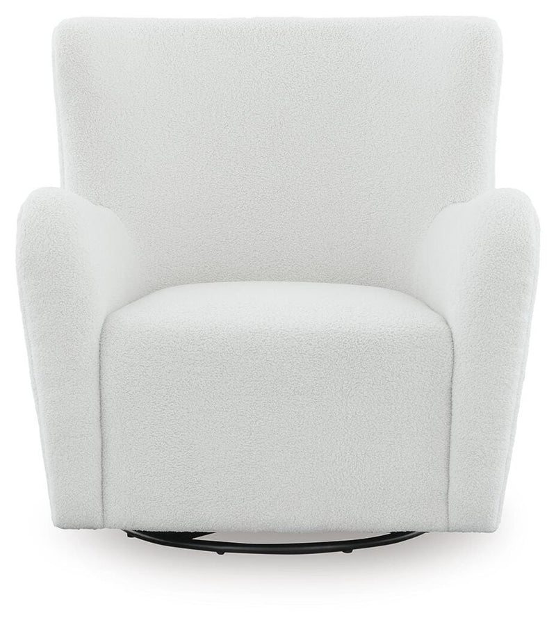 Rowenburg Cream Swivel Glider Accent Chair - A3000797