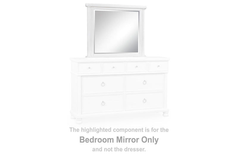 Rowlenstown Antique White Bedroom Mirror - PCB823-36