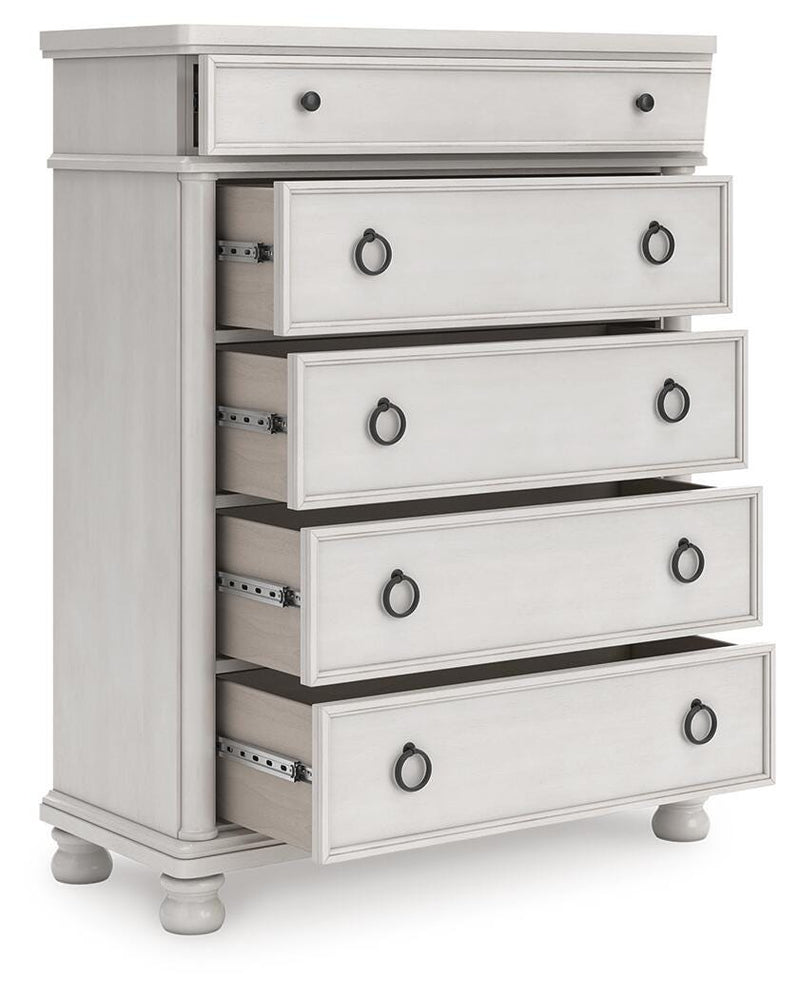 Rowlenstown Antique White Chest of Drawers - PCB823-46