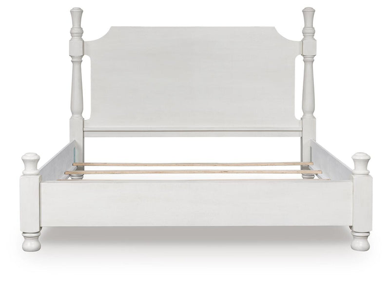 Rowlenstown Antique White King Poster Bed - PCB823B4