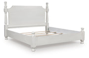 Rowlenstown Antique White Queen Poster Bed - PCB823B2