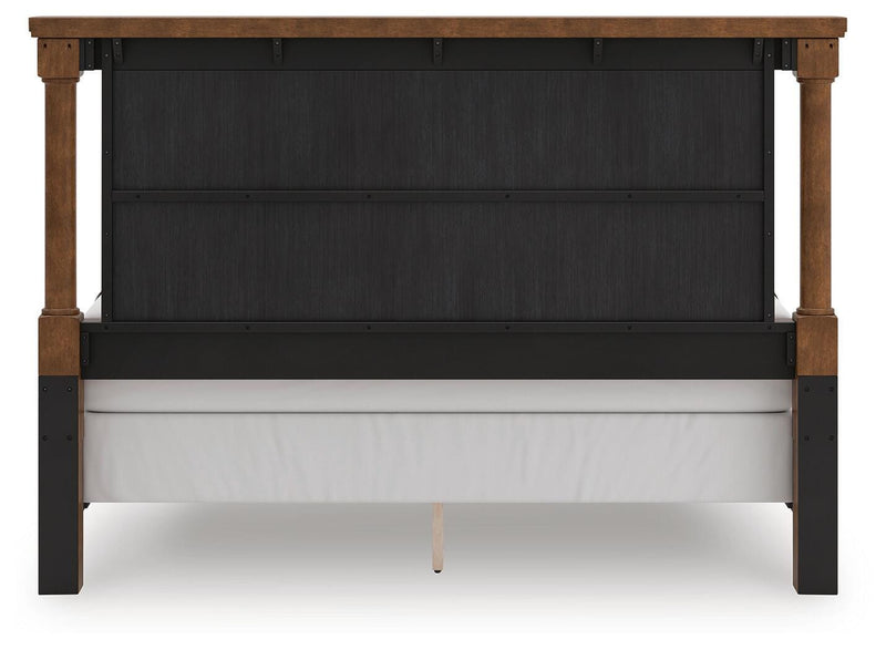 Rowlenstown Brown California King Poster Bed - PCB824B5