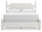 Rowlenstown California King Poster Bed, Dresser and Nightstand in Antique White - PKG023880