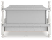 Rowlenstown California King Poster Bed, Dresser and Nightstand in Antique White - PKG023880